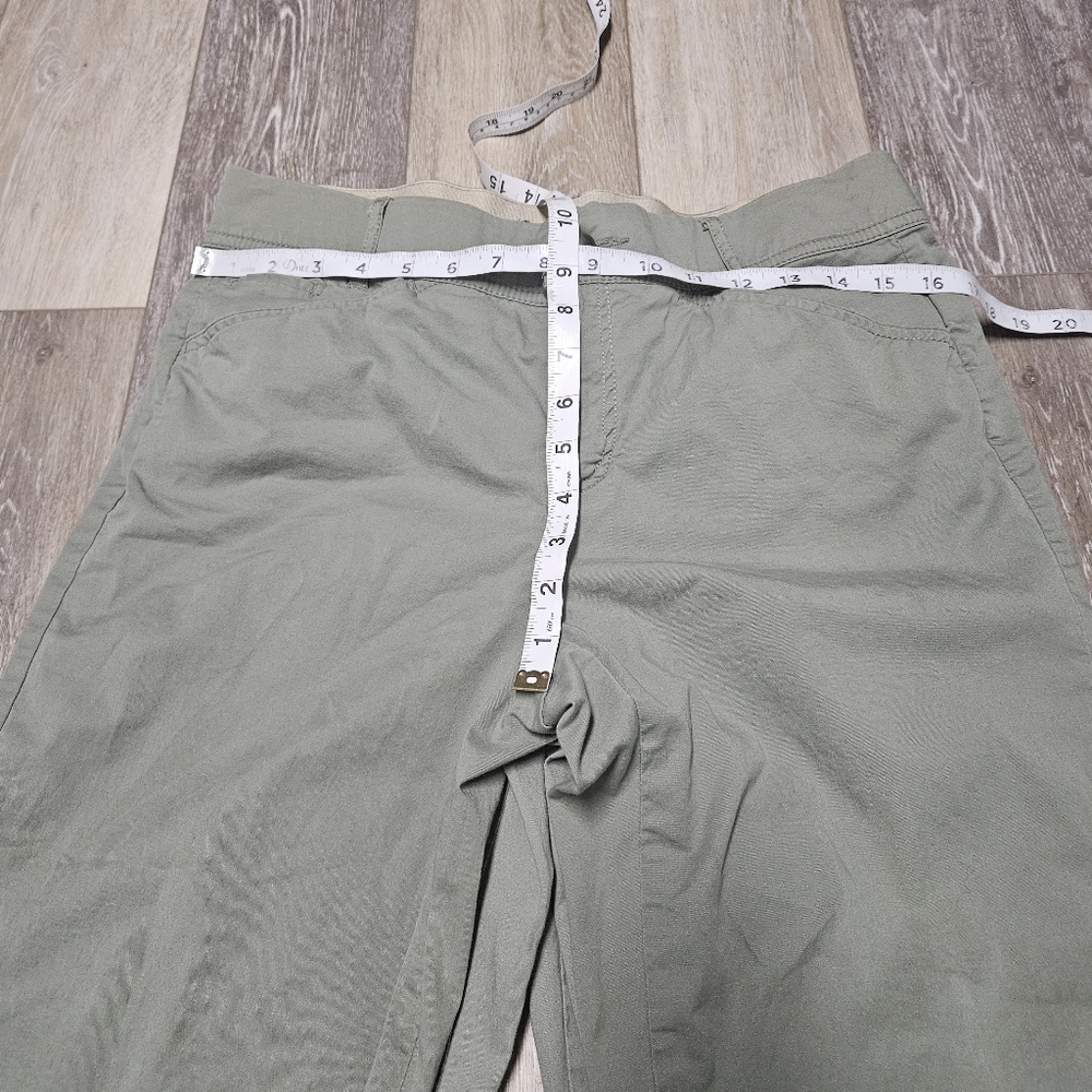 Intro. 3 Piece Bundle Cropped Relaxed Fit Capri Pants Green Moss  Women 8 Casual - Picture 2 of 11
